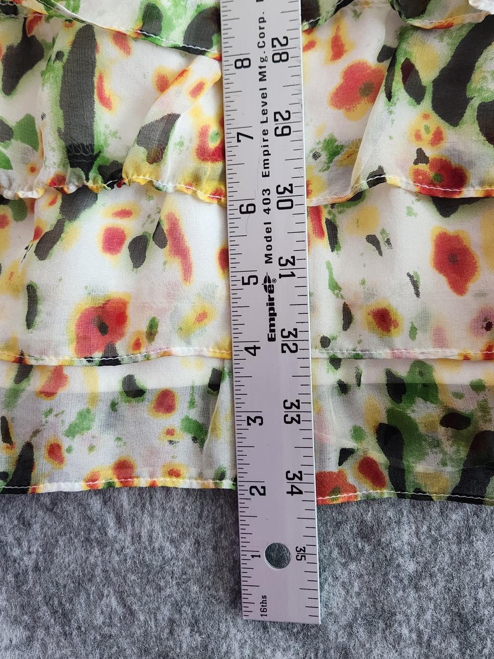 Diane von Furstenberg DVF 100% Silk Tiered Flutter Dress Women's S Beige Floral - Picture 8 of 8